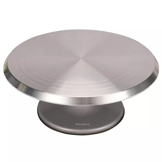 Placa din aliaj de aluminiu, suportul rotativ pentru servit prajituri, tort , 31 x 12.5 cm, Klausberg