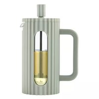 Infuzor din sticla, aparat pentru cafea, ceai  sau ierburi, capacitate 350 ml, verde, Klausberg