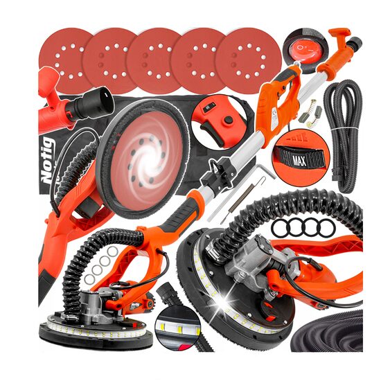 Slefuitor pereti, pliabil girafa, aspirator Led 750 W, Notig