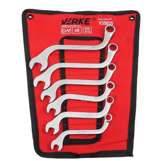 Set chei inelare de tip S, 10-19mm,  6 piese, crom-vanadiu, Verke