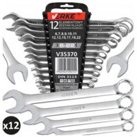  Set 12 chei fixe combinate, 6-22 mm, 12 piese, crom-vanadiu, Verke