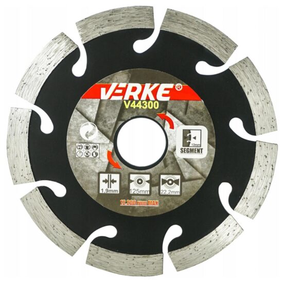 Disc diamantat pentru beton 125 x 22.2 x 10 mm, Verke