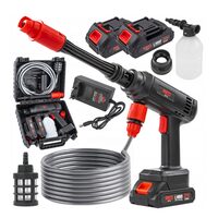  Pistol de spalat cu presiune cu acumulator, 60 bar, Red Technic