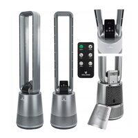Ventilator cu telecomanda si filtru de carbon care curata aerul din camera, 60 W, Velano