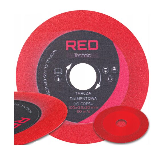 Disc pentru taiat placi ceramice, diametru 100mm, 100x0.9x20 mm, Red Technic