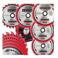 Set disc circular pentru lemn 255 x 30 mm, 24, 40, 60, 8, 100 dinti, 5 bucati,  Red Technic