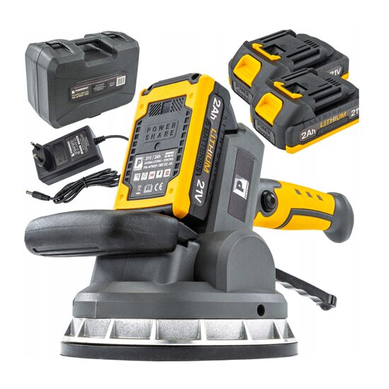 Ventuza vibranta pentru placi, cu acumulator 2Ah, 180mm, 120Kg, Powermat