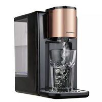 Dozator pentru apă calda, dozator cu fierbător, capacitate rezervor 2,2 litri, 2600 W, control al temperaturii 45-100°C, negru-auriu, Klausberg