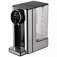 Dozator pentru apă calda, dozator cu fierbător, panou tactil LED, capacitate rezervor 2,7 litri, 2600 W, control al temperaturii 40-100°C, negru-argintiu, Klausberg