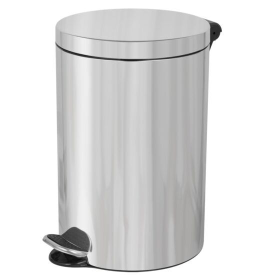 Cos de gunoi cu pedala, capacitate 12 litri, argintiu, PowerX