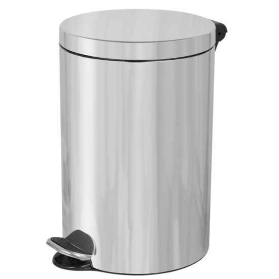 Cos de gunoi cu pedala, capacitate 12 litri, insertie ignifuga, argintiu, PowerX