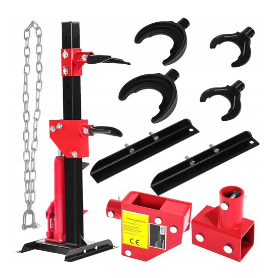 Presa hidraulica pentru arcuri, 3 tone, distanta brat 100-265 mm, extractor, Kraft