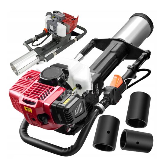 Masina batut si infip stalpi gard, pe benzina, motor in 2 timpi, putere 1,9 Kw, pornire manuala, Kraft