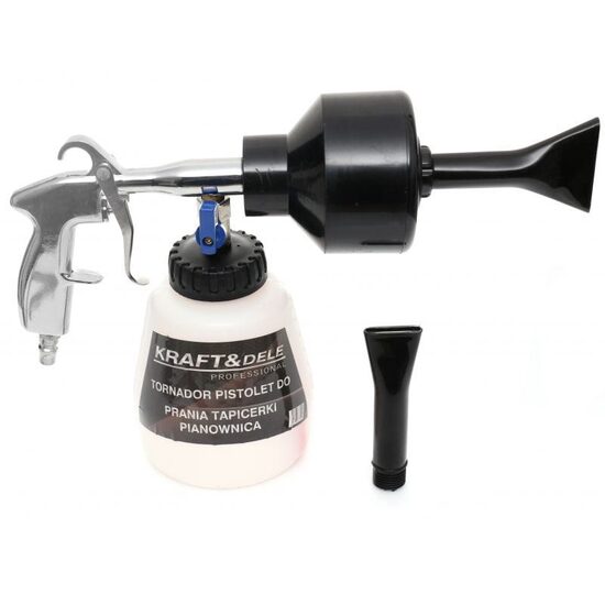 Pistol pneumatic pentru curatat tapiterii interior auto, presiune de lucru 5-8 bari, 1/4", Kraft