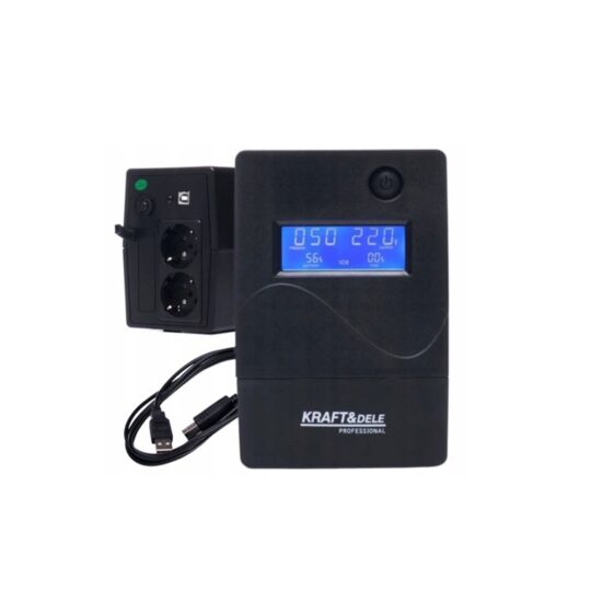 UPS, stabilizator de tensiune 220V, eran LCD, 1000VA / 600W, Kraft