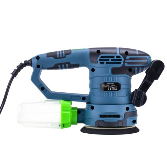 Slefuitor excentric, 1300W, orbital cu sistem de aspirare, permite șlefuirea și lustruirea uscată a suprafețelor, WDS