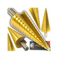 Burghiu conic, 4-32 mm, carota, HSS, invelis titan, Verke