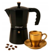 Aparat pentru cafea, espressor, aluminiu, 12 cesti 600 ml, negru/auriu, kKnghoff