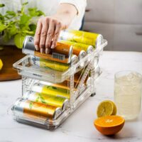  Organizator doze, reglabil, cu 2 niveluri, transparent, Kinghoff