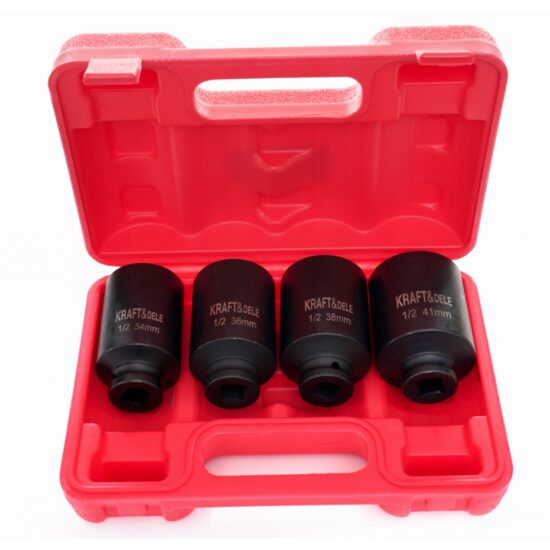 Chei tubulare impact 34-41mm, hexagonale, 12 colturi, 4 piese, Kraft