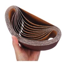 Set banda abraziva pentru sflefuitor, P80, 537x75 mm, 10 buc, Kraft