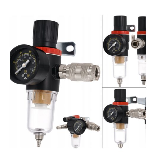 Regulator, reductor de presiune cu filtru de apa dezumidificator 1/4", Kraft