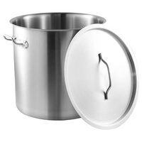  Oala cu capac din otel inoxidabil, capacitate 33 litri, 35 cm, Kinghoff