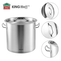  Oala cu capac din otel inoxidabil, capacitate 36 litri, 36 cm, Kinghoff