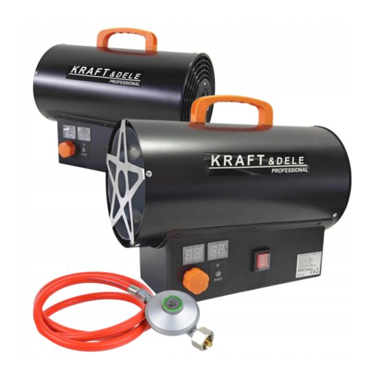 Tun, incalzitor pentru caldura pe gaz 25kW, cu termostat si reductor, Kraft