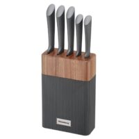  Set de cutite 6 piese cu bloc de salcam, otel inoxidabil, Klausberg