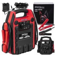 Robot pornire auto multifunctional, baterie incorporata 22Ah, starter, compresor auto 11 bari, 12V, USB, Kraft