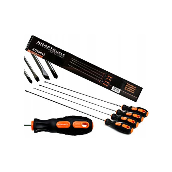 Set surubelnite lungi, 4 bucati, 45 cm, Kraft