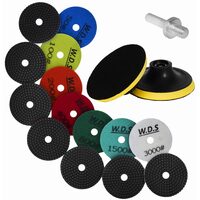 Set discuri diamantate pentru slefuire, granulatie 50 - 3000, adaptor M12, Kraft