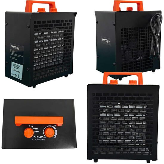  Incalzitor electric cu termostat, 3 trepte, 3500 W, Kraft