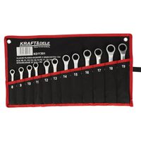 Set chei combinate cu clichet, dimensiuni 8-19mm, 12 piese, Kraft