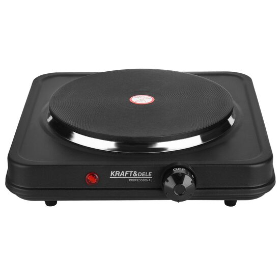 Plita electrica portabila neagra, 2000W, 185 mm, Kraft