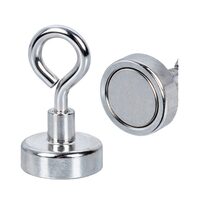 Magnet neodim tip oala pentru ridicare, cu carlig inelar rotativ, dametru: 20 mm, Kraft