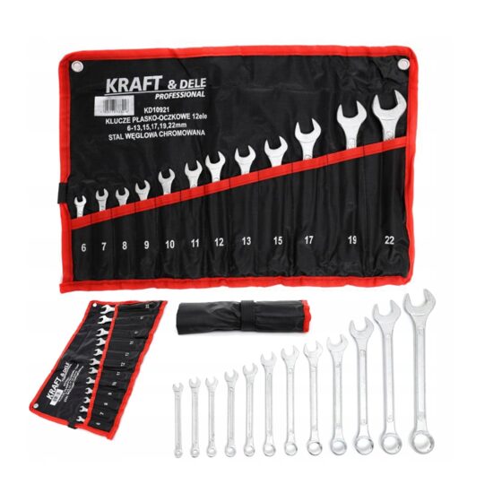 Set chei combinate, 6-22 mm, 12 piese, Kraft