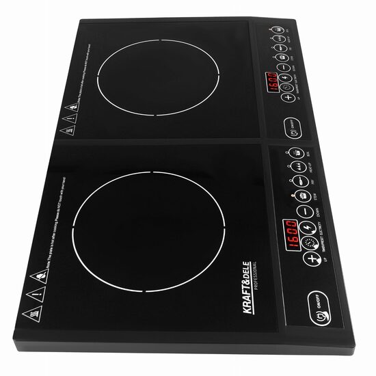  Plita inductie cu ecran tactil, negru, 2000W, Kraft