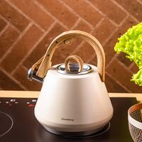 Fierbator bej, ceainic din otel cu fluier, 2.5 L, Klausberg