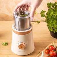 Râșniță electrica bej pentru cafea și condimente, umed, uscat, Klausberg