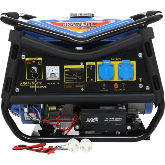 Generator de curent monofazat 3000W, motor in 4 timpi , 230 V, 7 CP, pornire electrica si manuala, Kraft