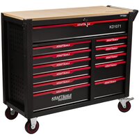 Dulap complet echipat cu scule 541 piese, cu roti, banc lucru, pentru atelier, Kraft