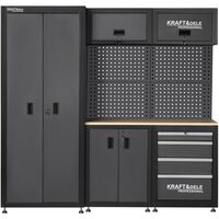 Mobilier pentru atelier, banc de lucru, set complet, antracit, Kraft
