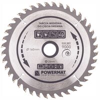 Disc, lamă circular pentru lemn, 160x20, dinti 40, Powermat