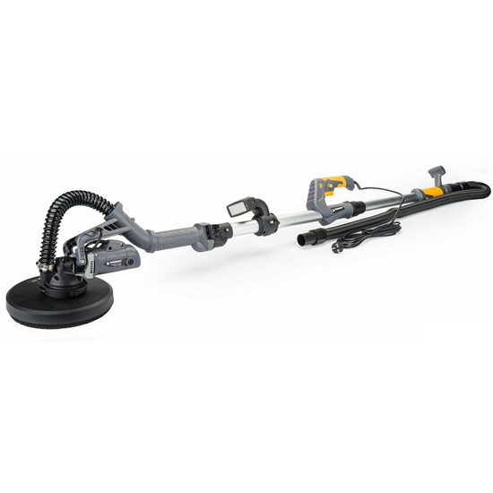 Set masina 2 in 1 de slefuit telescopica tip girafa pentru pereti si tavane, slefuitor 1400 W, cap rotund și triunghiular, LED, Powermat