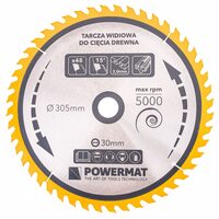 Disc, lamă pentru ferăstrău lemn, 305 mm, 48 dinți, Powermat