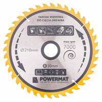 Disc, lama circular pentru lemn, 210 x 30, 40 dinti, Powermat