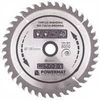 Disc, lama circular pentru lemn, 185 x 20, 40 dinti, Powermat