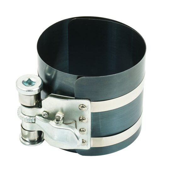 Clema, colier pentru montarea segmentilor si pistoanelor, inaltime 75 mm, interval de reglare 50-125mm, Verke